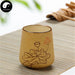Pottery Ceramic Tea Cups 180ml*2pcs, Lotus Carving