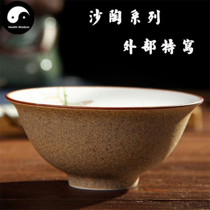 Pottery Ceramic Tea Cups 60ml*2pcs, Lotus Flower