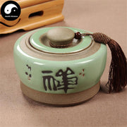 Pottery Loose Leaf Tea Storage 150g 粗陶 茶叶罐 禅-Health Wisdom™