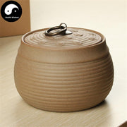 Pottery Loose Leaf Tea Storage 200g 粗陶 茶叶罐-Health Wisdom™