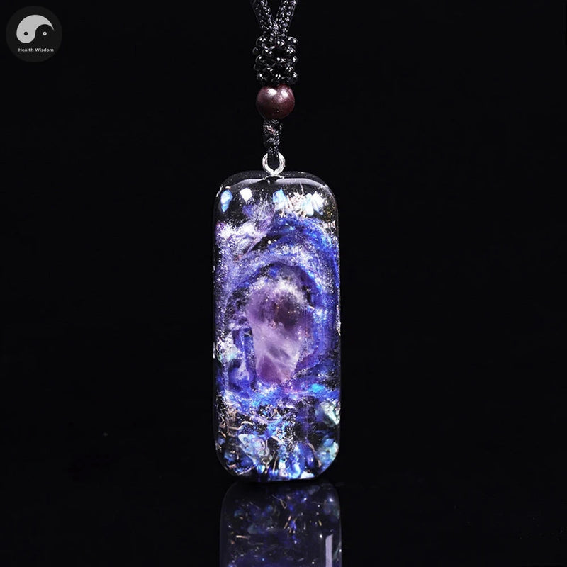 Powerful Orgone Pendant With Amethyst Energy Healing Necklace Amulet Jewelry Orgonite For Protection Balance Positive Energy-Health Wisdom™