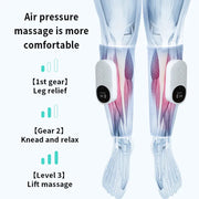Presotherapy Calf Leg Massager with Large Area Heat Compression Foot Muscle Shiatsu Massage Physiotherapy Machine Wireless-Health Wisdom™