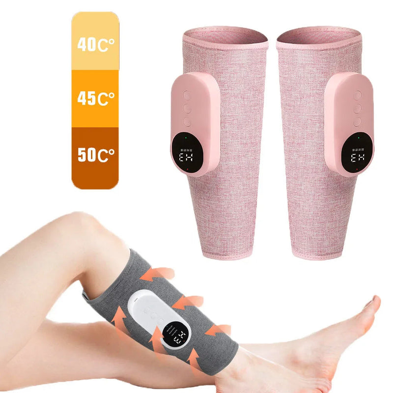 Presotherapy Calf Leg Massager with Large Area Heat Compression Foot Muscle Shiatsu Massage Physiotherapy Machine Wireless-Health Wisdom™