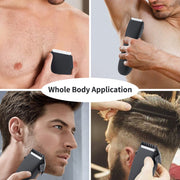 Professional Electric Groin Hair Trimmer Body Groomer for Men IPX7 Waterproof Wet/Dry Clippers Ultimate Male Hygiene Razor Face-Health Wisdom™