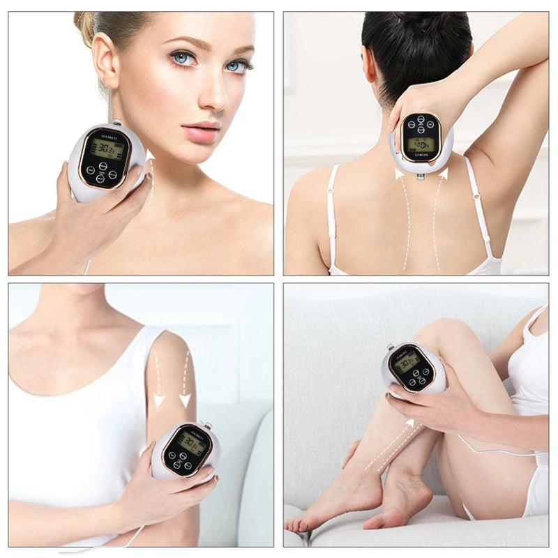 Professional Eletric Suction Cup Therapy Vacuum Body Massager EMS Heating Fat Burning Guasha Anti Celulite Inhalation Massage-Health Wisdom™