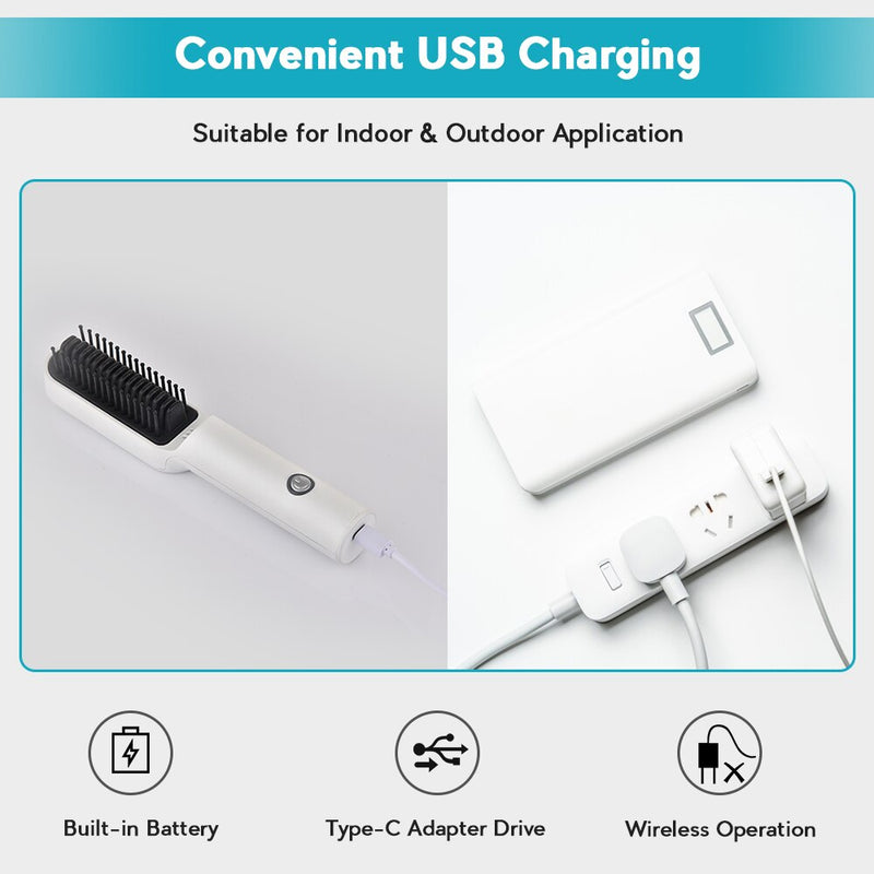 Professional Hair Comb Brush Beard Straightener Multifunctional Hair Straightening Comb Hair Straighten Heating Styling Tools-Health Wisdom™