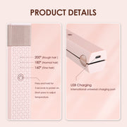 Professional Hair Straightener Ceramic Flat Iron 2 In 1 Cordless Hair Straightener And Curler Rechargeable Wireless Straightene-Health Wisdom™