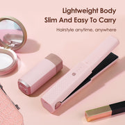 Professional Hair Straightener Ceramic Flat Iron 2 In 1 Cordless Hair Straightener And Curler Rechargeable Wireless Straightene-Health Wisdom™