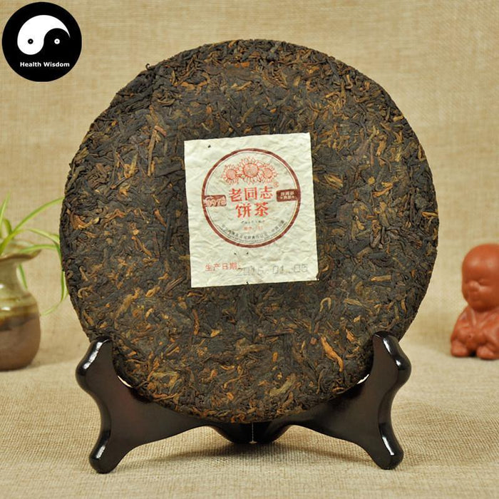 Pu erh Cake Tea 357g,Aged Ripe Puer 老同志9978-Health Wisdom™