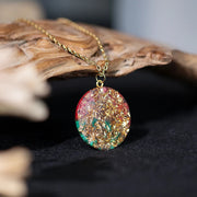 Pyramid Orgonite Energy Stone Pendant Choker Necklace With Red Coral And Malachite For Women Perfect Summer Jewelry-Health Wisdom™