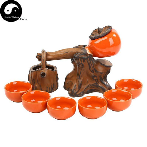 Quality Whole Tea Set Easy Use Chinese Gong Fu Tea Cups And Sets Persimmon Model-Health Wisdom™