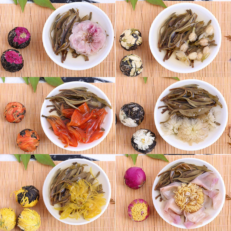 Raw Puer Flower Tea Yunnan Pu Erh Dried Flowers Dragon Ball Tea Rose Lily Chrysanthemum Jasminum Peony-Health Wisdom™
