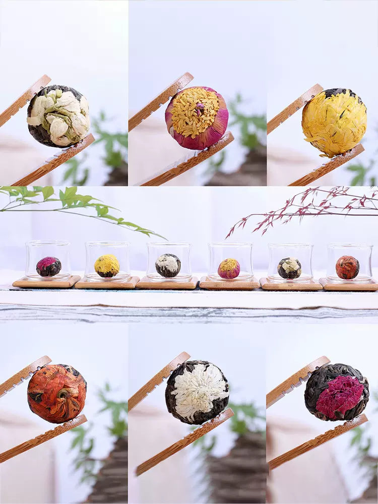 Raw Puer Flower Tea Yunnan Pu Erh Dried Flowers Dragon Ball Tea Rose Lily Chrysanthemum Jasminum Peony-Health Wisdom™