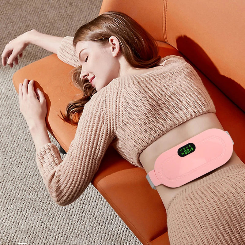 Rechargable Menstrual Heating Pad Smart Warm Palace Belt Relief Menstrual Pain Hot Compress Massager Electric Waist Belt Device-Health Wisdom™