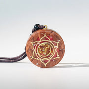 Red Coral Necklace Orgone Reiki Quartz Sacral Chakra Crystals Energy Orgonite Pendant Goldstone For Protection Amulet Jewelry-Health Wisdom™