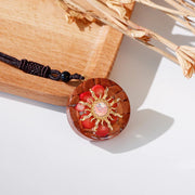 Red Coral Necklace Orgone Reiki Quartz Sacral Chakra Crystals Energy Orgonite Pendant Goldstone For Protection Amulet Jewelry-Health Wisdom™