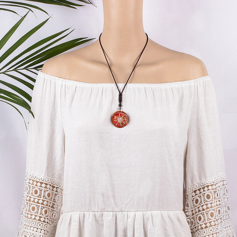 Red Coral Necklace Orgone Reiki Quartz Sacral Chakra Crystals Energy Orgonite Pendant Goldstone For Protection Amulet Jewelry-Health Wisdom™
