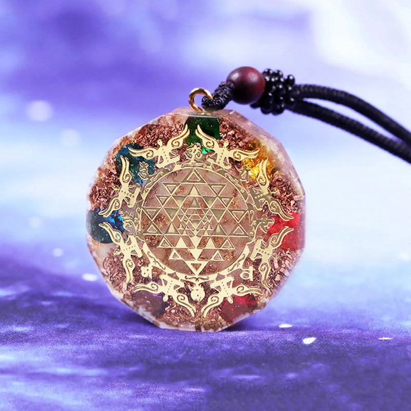 Reiki Yoga Orgonite Pendant Healing Crystal 7 Chakra Orgone Luminous Necklace Meditation Women Necklaces Protection-Health Wisdom™