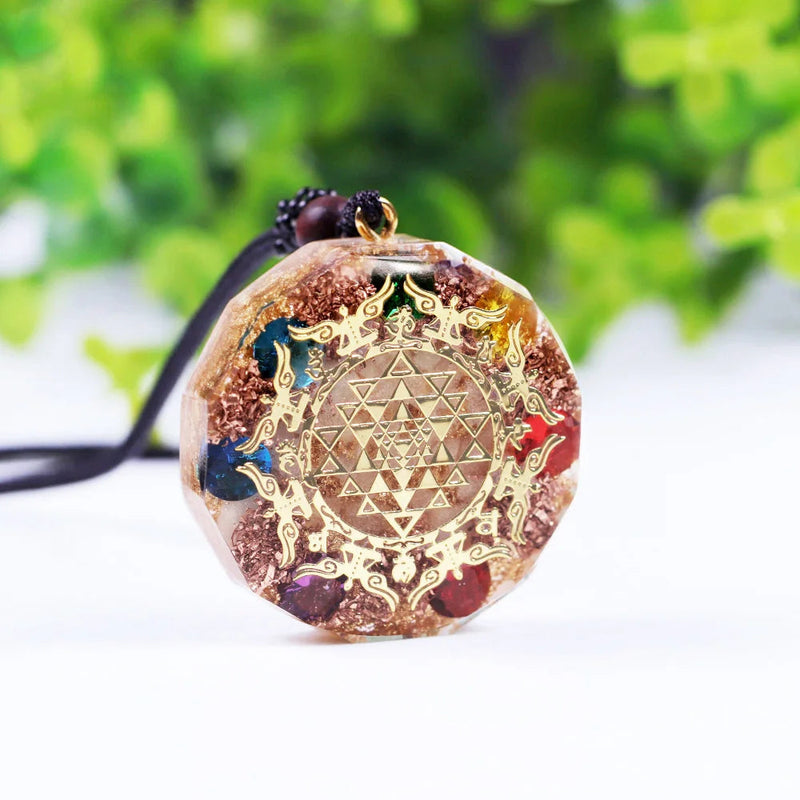 Reiki Yoga Orgonite Pendant Healing Crystal 7 Chakra Orgone Luminous Necklace Meditation Women Necklaces Protection-Health Wisdom™