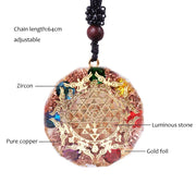 Reiki Yoga Orgonite Pendant Healing Crystal 7 Chakra Orgone Luminous Necklace Meditation Women Necklaces Protection-Health Wisdom™