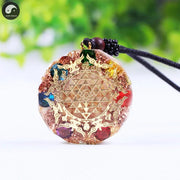 Reiki Yoga Orgonite Pendant Healing Crystal 7 Chakra Orgone Luminous Necklace Meditation Women Necklaces Protection-Health Wisdom™