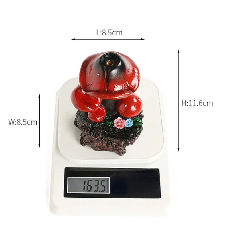 Resin Mushroom Waterfall Backflow Incense Burner Flowers Pond Incense Holder for Home Relaxation Halloween &Easter Decorations-Health Wisdom™