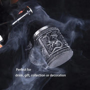 Retro Dragon Resin Stainless Steel Beer Mug Skull Knight Tankard Halloween Coffee Cup Creative Viking Tea Mug Pub Bar Decoration-Health Wisdom™