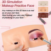 Reusable 5D Cosmetic Makeup Practice Mask Board Pad Skin Eye Face Solution Makeup Mannequin Silicone for Training Supplies-Health Wisdom™