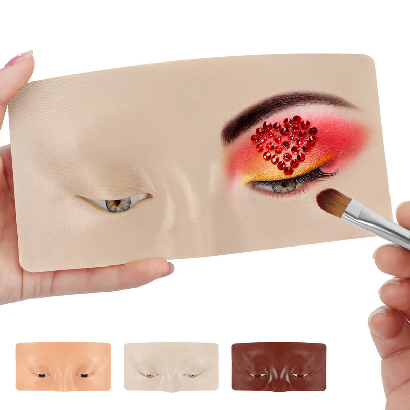 Reusable 5D Cosmetic Makeup Practice Mask Board Pad Skin Eye Face Solution Makeup Mannequin Silicone for Training Supplies-Health Wisdom™