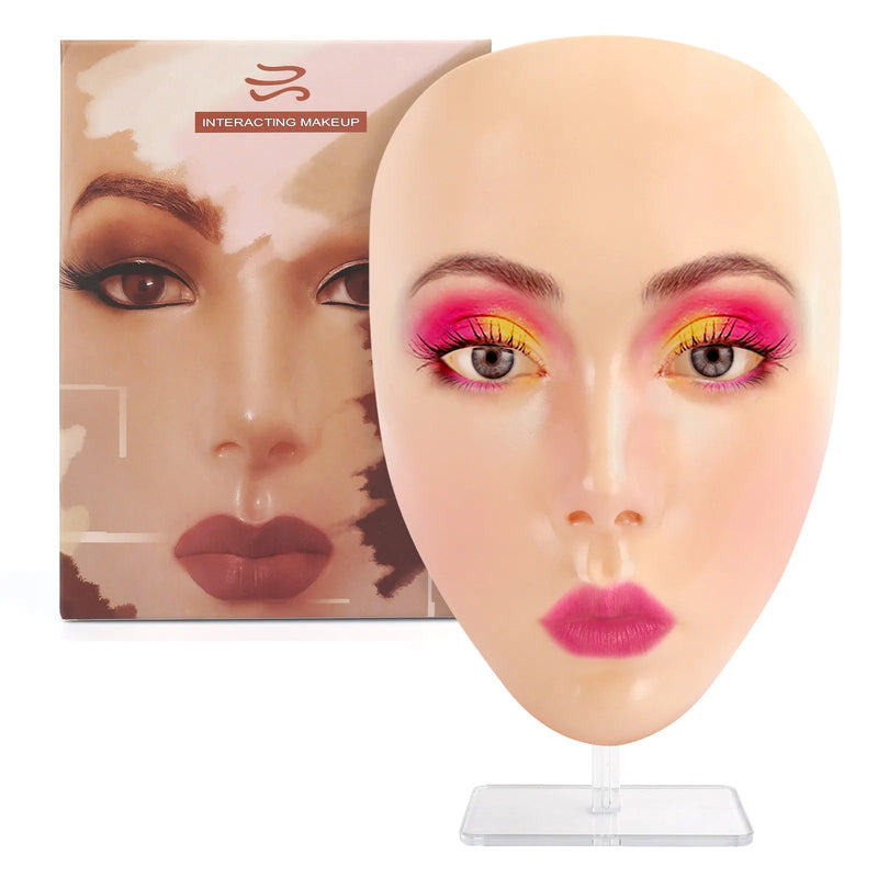 Reusable 5D Eyebrow Tattoo Practice Full Face Cosmetic Makeup Practice Mask Board Skin Eye Makeup Training Silicone Practice Pad-Health Wisdom™