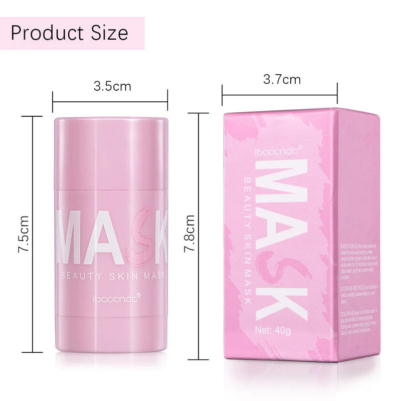 Rose Green Tea Solid Clay Face Mask Stick Moisturizing Hydrating Anti Acne Removal Blackhead Facial Mud Masks Skin Care Products-Health Wisdom™