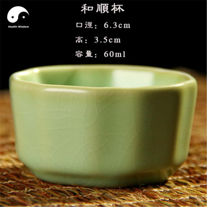 Ru Ceramic Tea Cups 2pcs, Heshun Cup 60ml