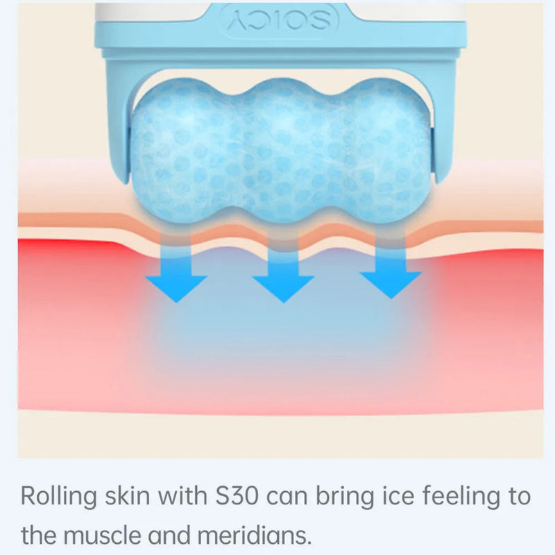 SOICY S30 Ice Roller for Face Eye Massage Tool Double Head Portable Cooling Face Massager Cold Facial Rolling Body Maderotherapy-Health Wisdom™
