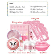Sakura Skincare Set 24K Gold Facial Products Kit Moisturizing Mask Anti Wrinkles Cream Face Beauty Health Care Product for Women-Health Wisdom™