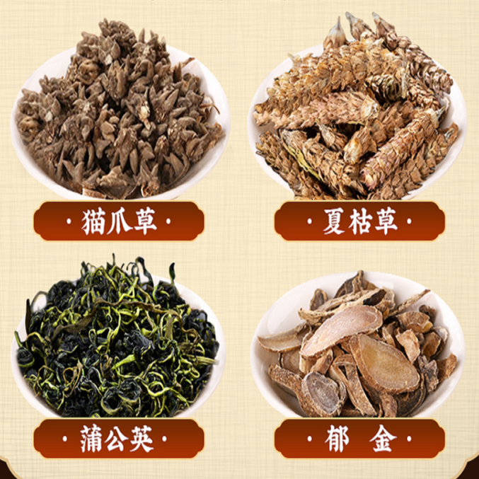 San Jie Tang Cha 散结汤茶, Herb Tea Bag Pu Gong Ying Xia Ku Cao Yu Jin Mao Zhua Cao-Health Wisdom™