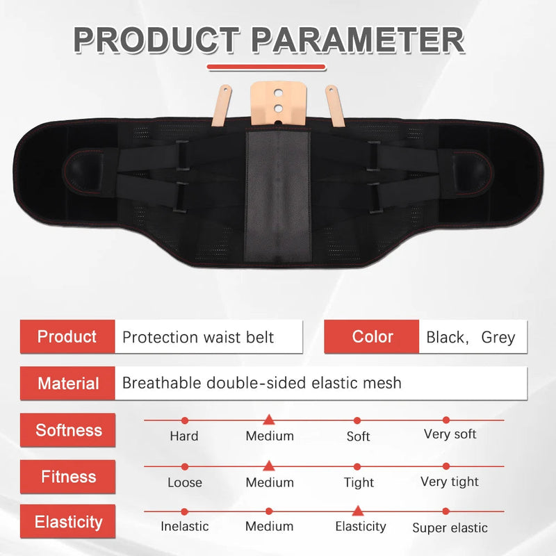 Self-Heating Decompression Lumbar Back Belt Waist Belt Lower Back Support Brace Disc Herniation Spine Orthopedic Pain Relief-Health Wisdom™