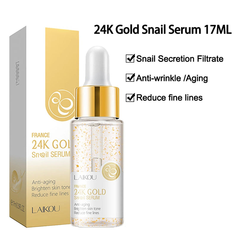 Skin Care Products Sakura 24K Gold Snail Niacinamide Serum Skin Care Moisturize Anti Wrinkle Remove Spots Acne Korean Cosmetics-Health Wisdom™
