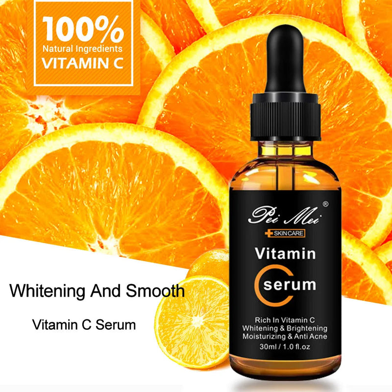 Skincare Products Vitamin C Facial Serum Brighten Skin Lighten Spots Hyaluronic Acid Face Essence Skin Care Products 30ml-Health Wisdom™