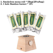 Smokeless Moxa Sticks Wormwood Moxibustion Roll Burner Chinese Medicine Moxas Therapy Acupuncture Massage Warm Uterms Meridian-Health Wisdom™