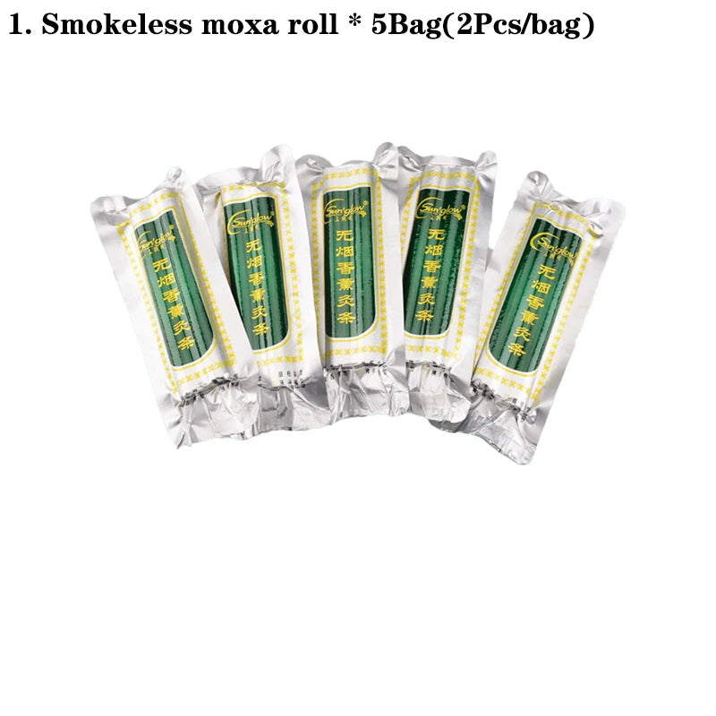 Smokeless Moxa Sticks Wormwood Moxibustion Roll Burner Chinese Medicine Moxas Therapy Acupuncture Massage Warm Uterms Meridian-Health Wisdom™