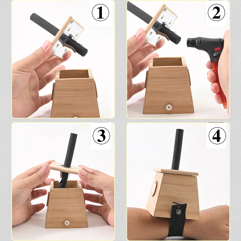 Smokeless Moxa Sticks Wormwood Moxibustion Roll Burner Chinese Medicine Moxas Therapy Acupuncture Massage Warm Uterms Meridian-Health Wisdom™