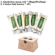 Smokeless Moxa Sticks Wormwood Moxibustion Roll Burner Chinese Medicine Moxas Therapy Acupuncture Massage Warm Uterms Meridian-Health Wisdom™