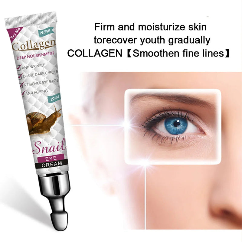 Snail Collagen Eye Cream Anti-wrinkle Moisturizing Anti Dark Circles Remove Eye Bags skincare Eyes Creams Skin Care for Eyes-Health Wisdom™