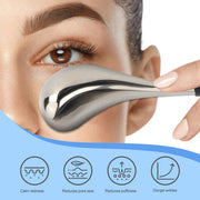 Stainless Cryo Stick Ice Globes Massage Facial Freeze Tools Eliminate Eye Pattern Spa Ball Cryo Roller Cooling Skin Summer Tool-Health Wisdom™