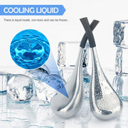 Stainless Cryo Stick Ice Globes Massage Facial Freeze Tools Eliminate Eye Pattern Spa Ball Cryo Roller Cooling Skin Summer Tool-Health Wisdom™