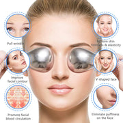 Stainless Cryo Stick Ice Globes Massage Facial Freeze Tools Eliminate Eye Pattern Spa Ball Cryo Roller Cooling Skin Summer Tool-Health Wisdom™
