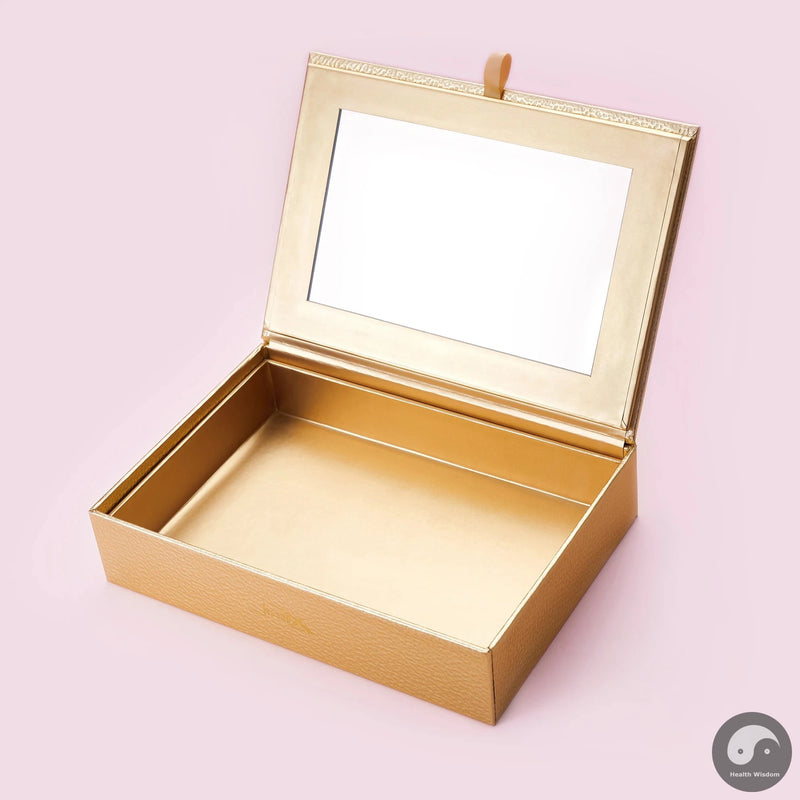 Storage Box Light Golden Cosmetics Box Laminated Paper Set for Women Makeup Accessories Tools Travel Beauty Boxes-Health Wisdom™