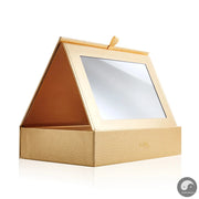 Storage Box Light Golden Cosmetics Box Laminated Paper Set for Women Makeup Accessories Tools Travel Beauty Boxes-Health Wisdom™
