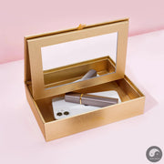 Storage Box Light Golden Cosmetics Box Laminated Paper Set for Women Makeup Accessories Tools Travel Beauty Boxes-Health Wisdom™