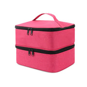 Storage Double-Layer Nail Tools Nail Polish Carrying Case Nail Organizers and and Dryer Case Holds 30 Various Size Bottles-Health Wisdom™
